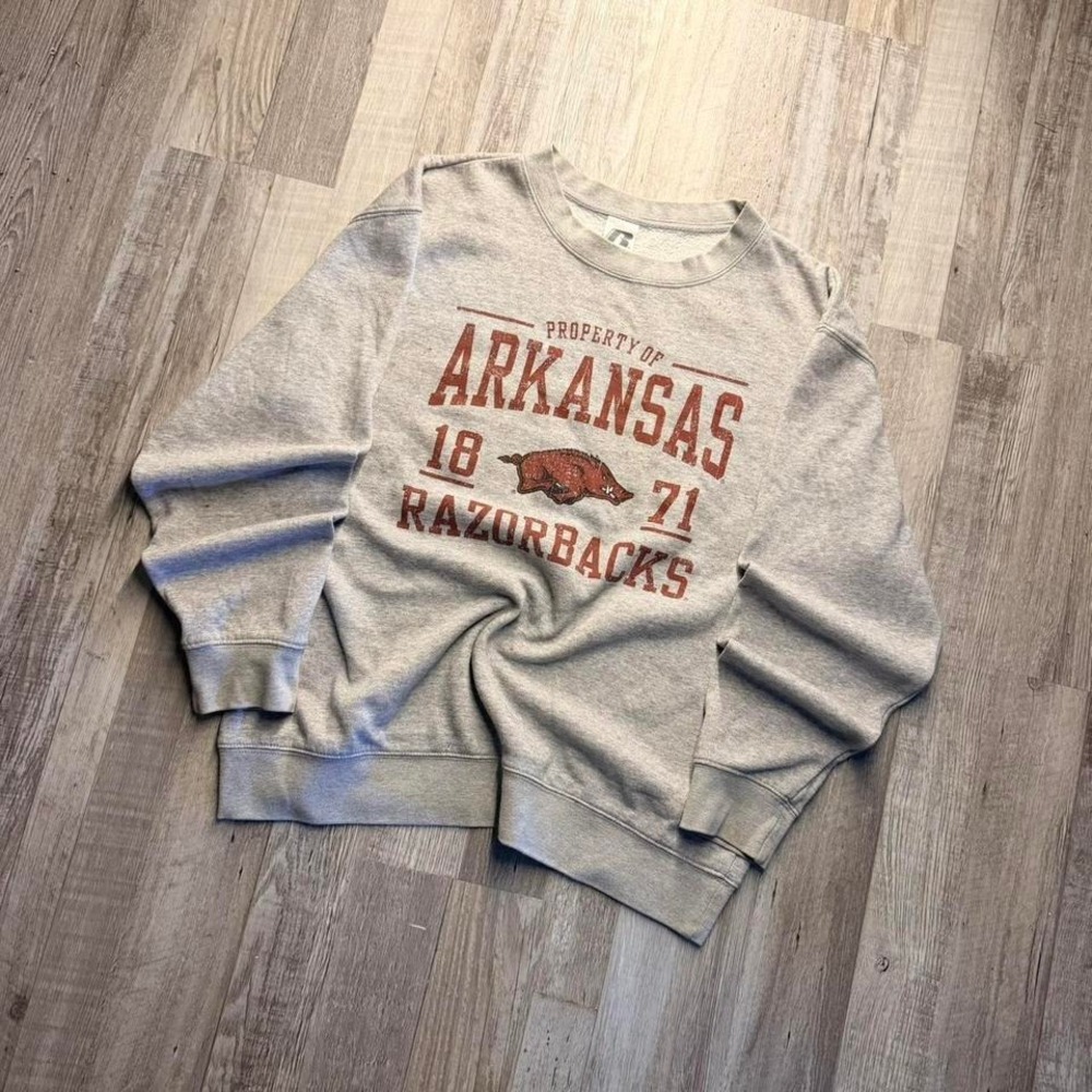 vintage russell athletic arkansas razorbacks crewneck sweatshirt L 🐗